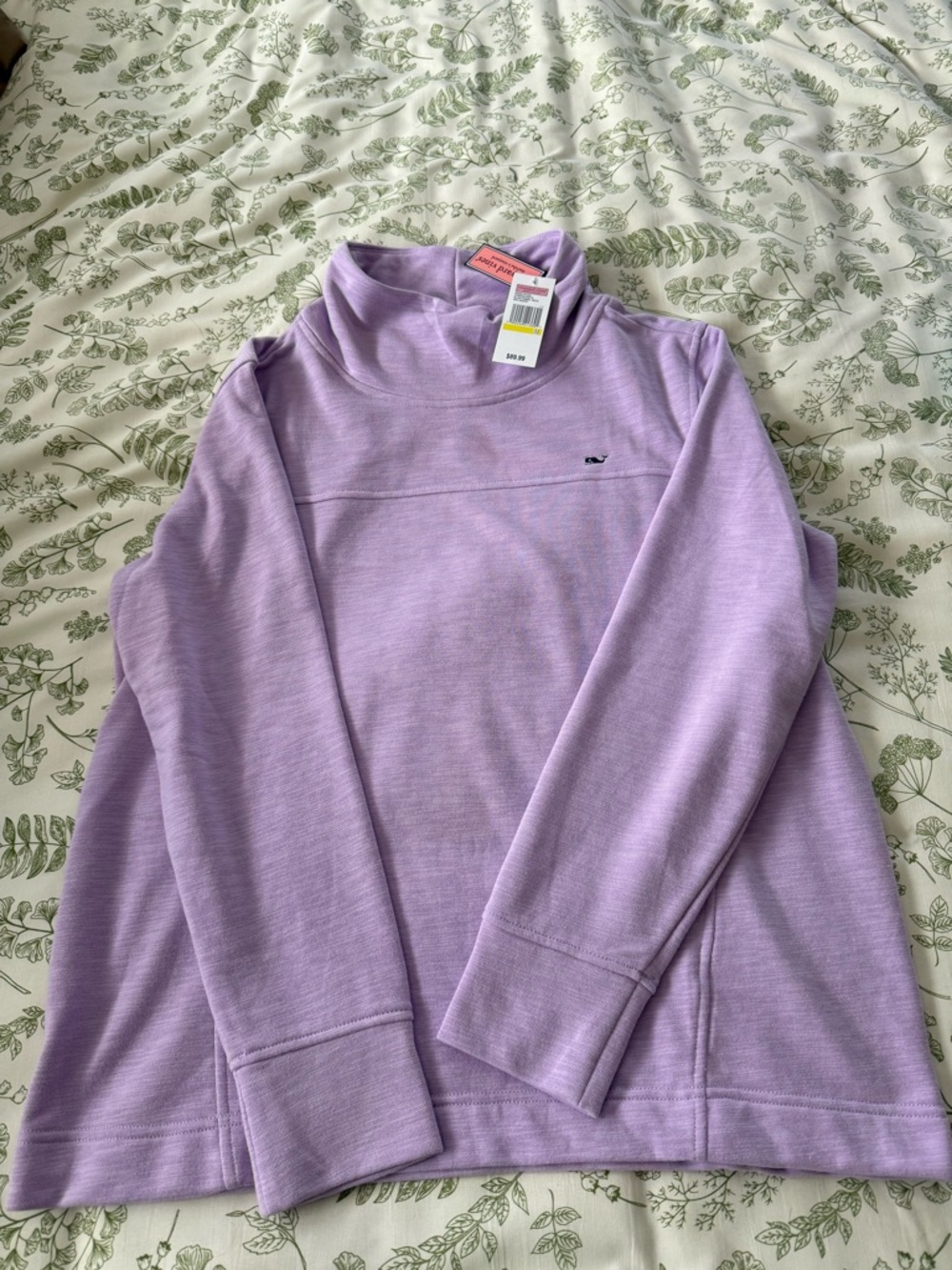 Vineyard Vines Lilac Cowl Neck Pullover Sweater